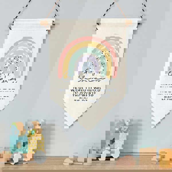 Personalised Memento Company Personalised Rainbow Hanging Banner