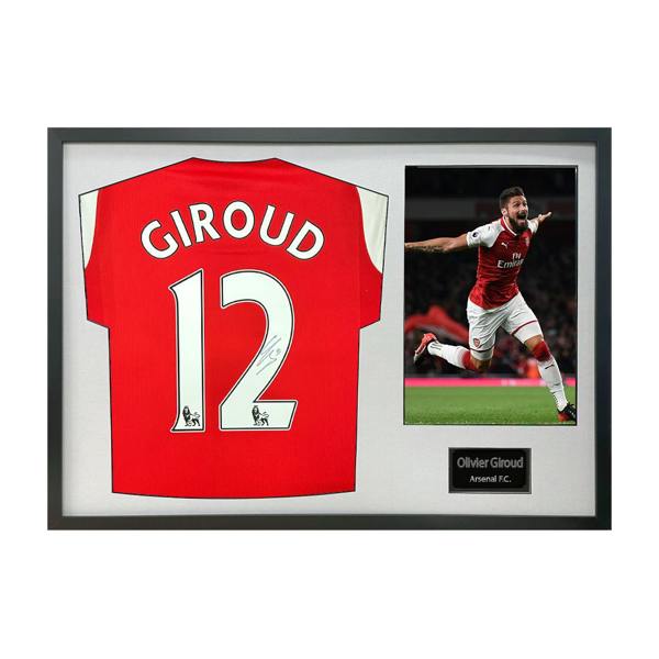 Olivier Giroud Signed Arsenal Shirt Classic Frame