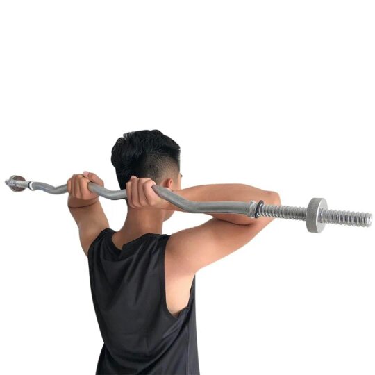 Havendro EZ Curl Spinlock Barbell Weightlifting Bar Gym Weight Lifting