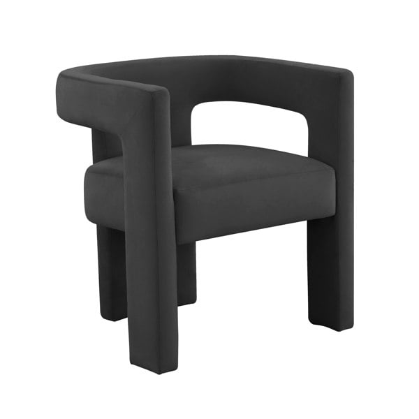 Furniture Edit Sloane Black Velvet Accent Occasional Dining Chair