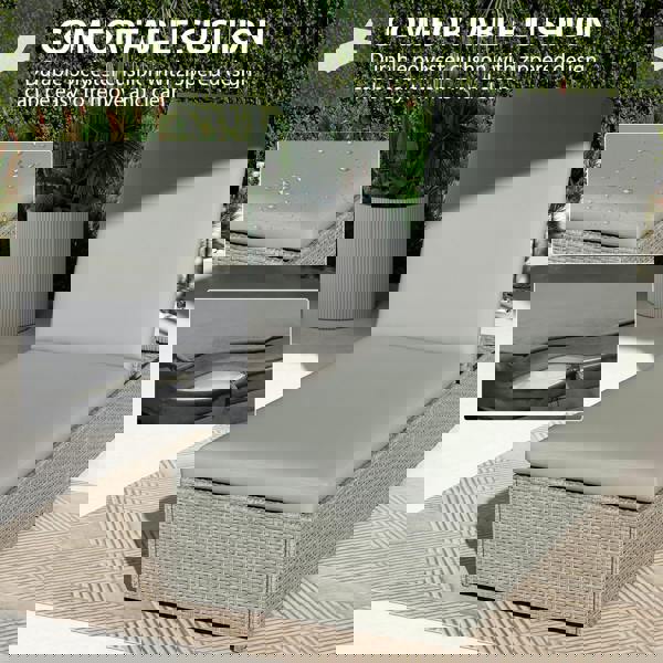 Single Rattan Lounger (Non-Simple)