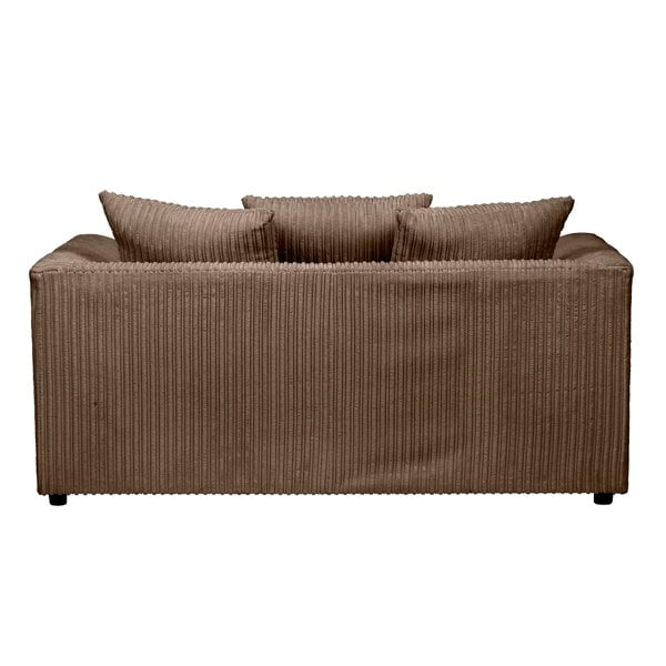 SQUAREBOXX Dylan Jumbo Cord 3+2 Seater Fabric Sofa in Coffee