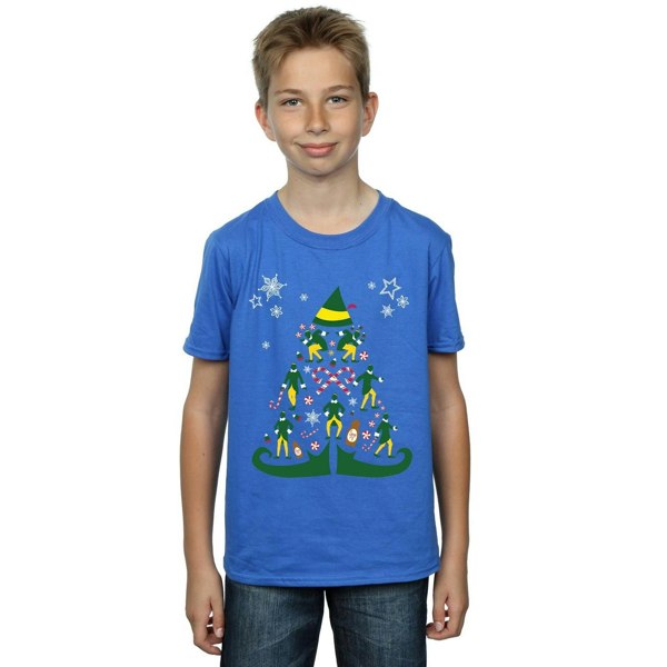 Elf Boys Christmas Tree T-Shirt - Royal Blue