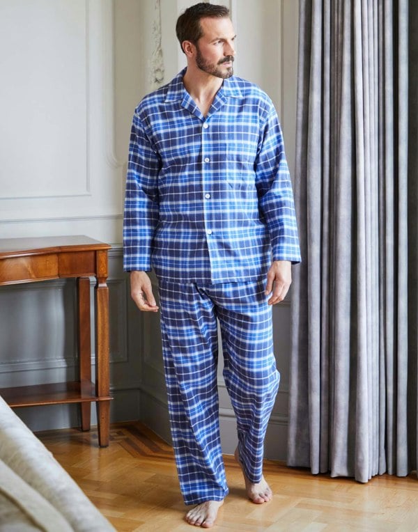 British Boxers Men's Brushed Cotton Pyjama Set – Celt Navy Tartan