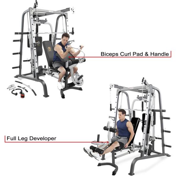 Marcy MD9010 Smith Cage Machine Linear Bearings Utility Weight Bench