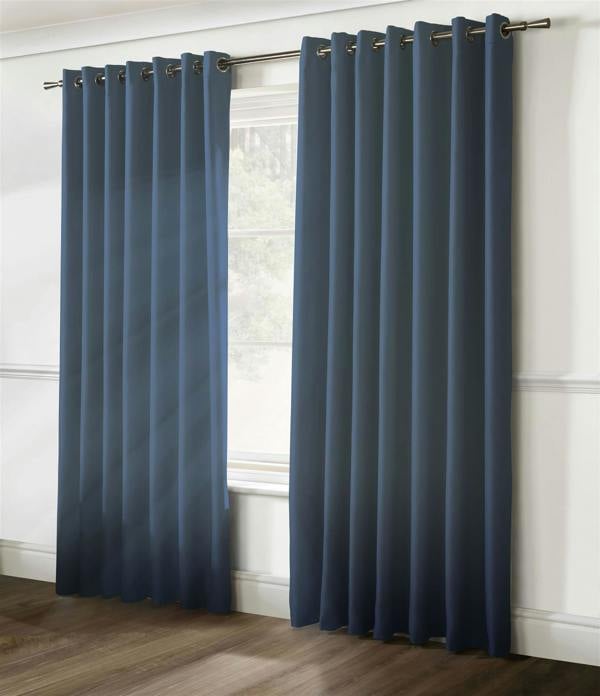 Luxury Living Plain Blackout Ring top Curtains