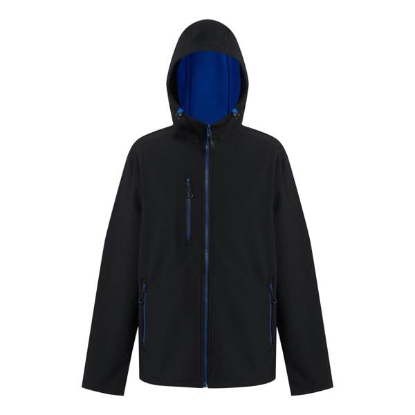 Regatta Professional Mens 2 Layer Soft Shell Jacket - Black/New Royal - 
