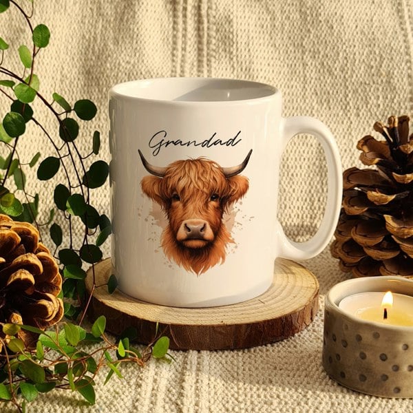 Personalised Memento Company Personalised Highland Cow Mug - Male