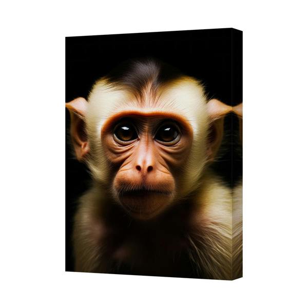 Benjamin Tate Design Chimpanzee Baby Portrait On Canvas Wall Art For Living Room Decor