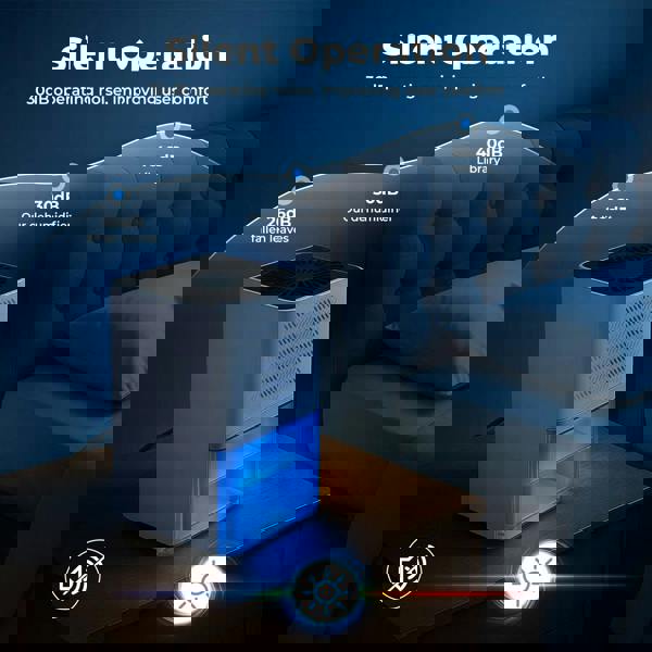 Spector Spetor Portable Quiet Mini Dehumidifier Moisture Extraction 1L Tank LED Lights