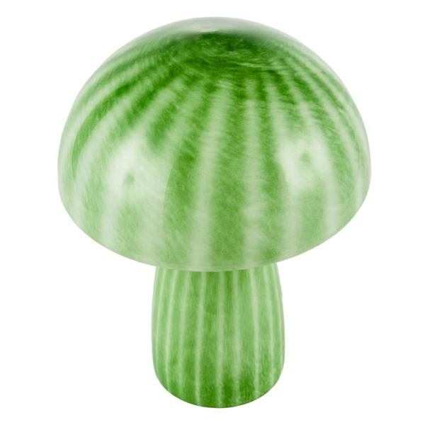 1970s Italian Design Translucent Jade Green Glass Mushroom Table Lamp Image 3
