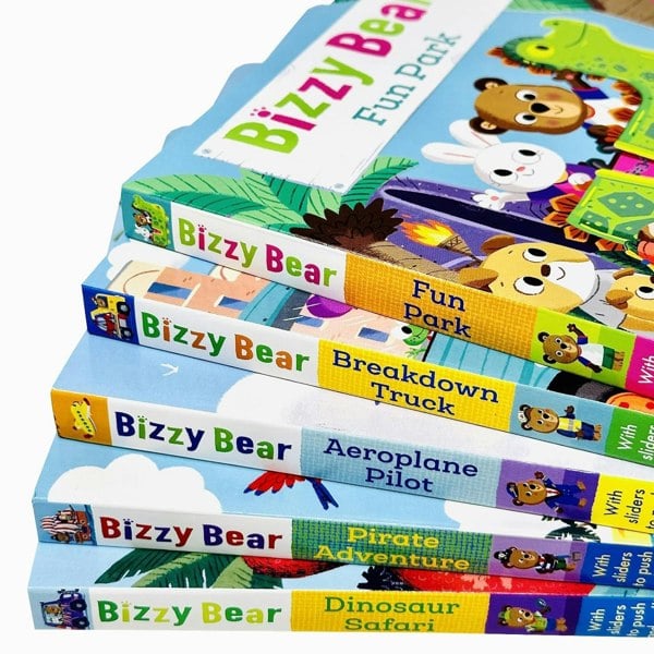 Bizzy Bear Series 5 Book Set Fun Park, Breakdown Truck, Aeroplane Pilot & more