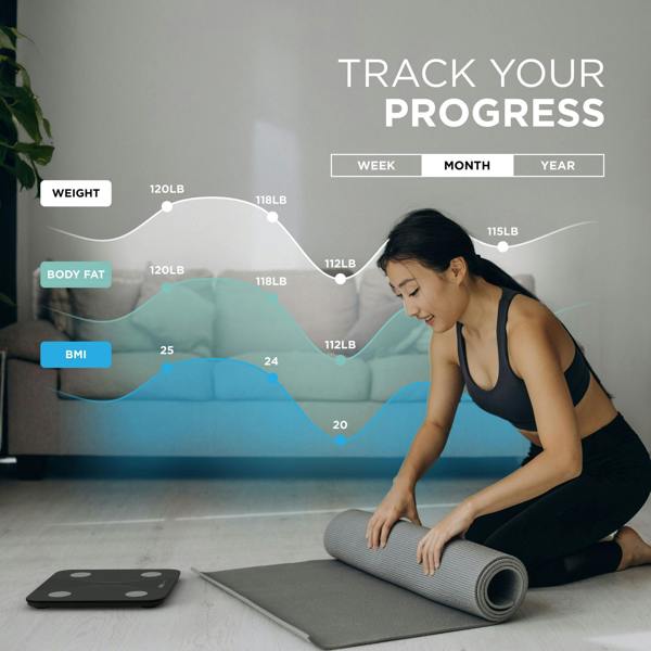 DMD Collective Smart Bluetooth Bathroom Scale with Body Composition Tracking
