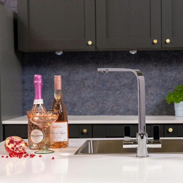 Flode Paddla | Dual Lever Kitchen Tap | Swan Neck Design | Chrome
