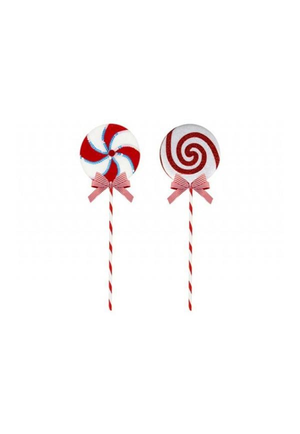 Garden Greatness Set Of 2 Hanging Candy Cane Stick Tree Decor
