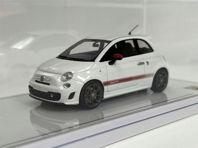 TSM Fiat Abarth 595 Gara White 1:43 Scale TSM 430616