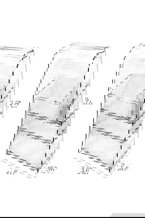 Living and Home Large Waterproof Acrylic Makeup Organizer Storage Box Skincare Display Case For Bedroom