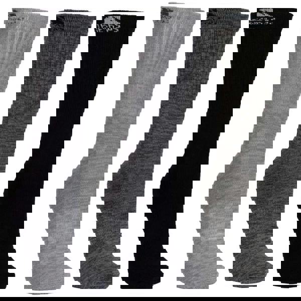 Trespass Mens Jackbarrow Trekking Socks (Pack Of 3) - Carbon Melange/Stone Melange/Black - 