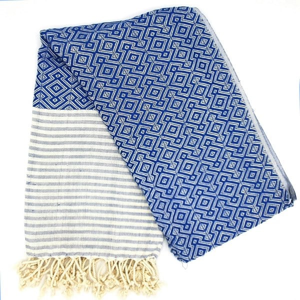 Harfi Nisa Hammam Towel, Blue