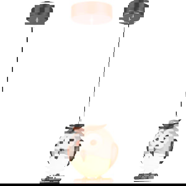 Milagro Owl Ceiling Lamp 1XG9 Part Of The Nature Themed Childrens Range Great For Bedroom Nursery Or Playhouse Safe And Comforting