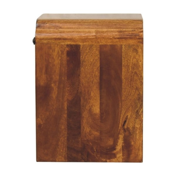 Artisan Furniture Solid Wood Newton Mini Chestnut Nightstand with a drawer and open shelf