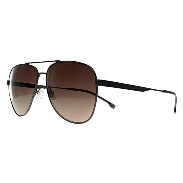 Hugo Boss Sunglasses BOSS 1641/S R80 HA Matte Dark Ruthenium Brown Gradient