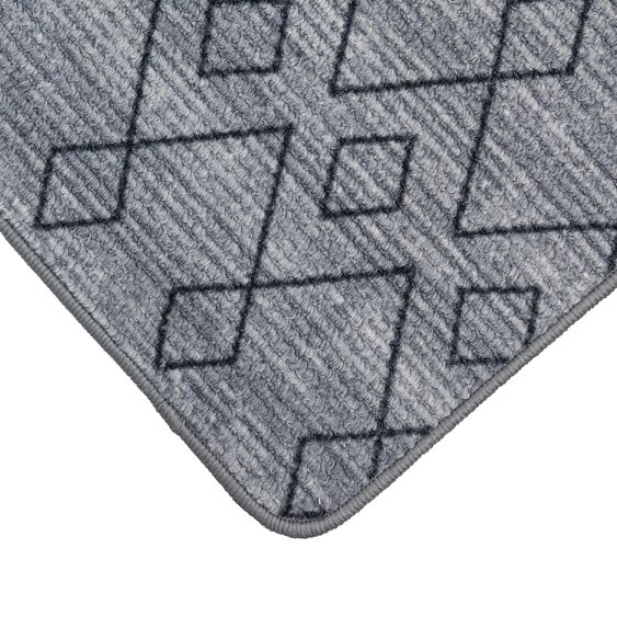 JVL Fiora Machine Washable Indoor Runner - 50 x 150cm - Diamond Pulse