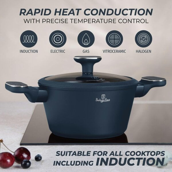 Berlinger Haus BH8376  20 cm Casserole with Lid | Deep Sea