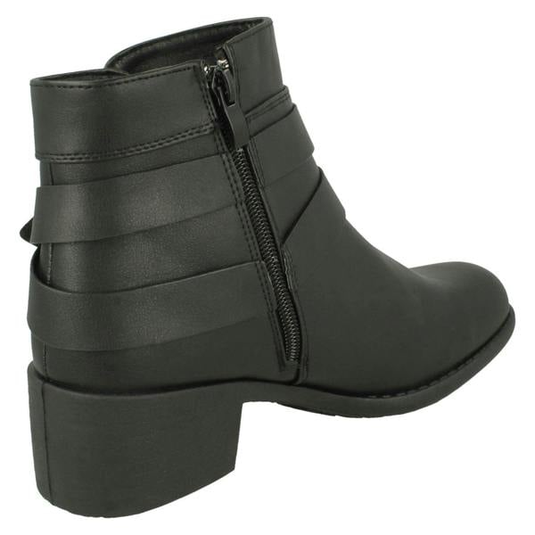 Spot On Ladies Spot On Heeled Ankle Boots F51166