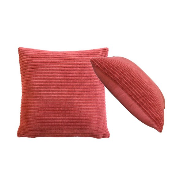 Wyld Haus Set of 2 Verezzi Ribbed Red Cushion Covers