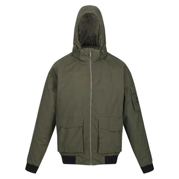 Regatta Mens Faizan Hooded Waterproof Jacket - Dark Khaki - 