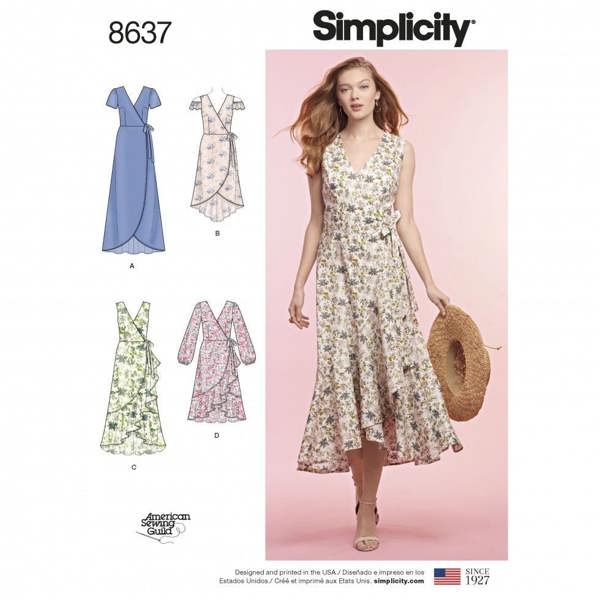 Simplicity Sewing Pattern 8637, Dresses for Women, H5 (6-8-10-12-14) - Intermediate