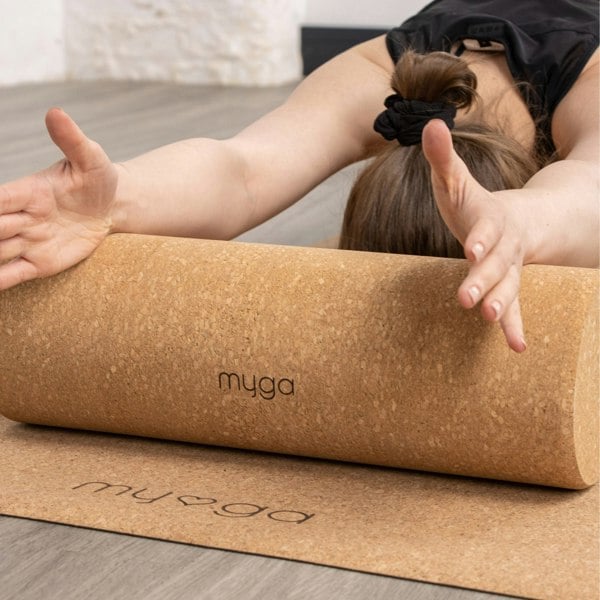 Myga Natural Cork Fascia Massage Roller Available in 10 x 30cm and 15 x 45cm