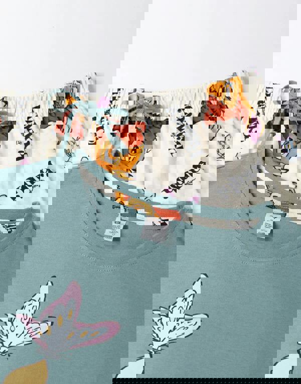 Disney Womens Multicoloured Bambi Short Sleeve Long Leg Pyjama Set