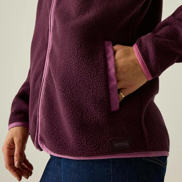 Regatta Womens/Ladies Frankie Borg Full Zip Fleece Jacket - Fig Violet - 