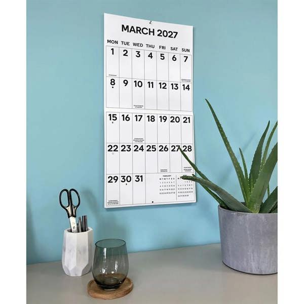 Essential, Big Letters, Big Numbers Calendar 2027, Wall Calendars, Month To View, Basics, Gift