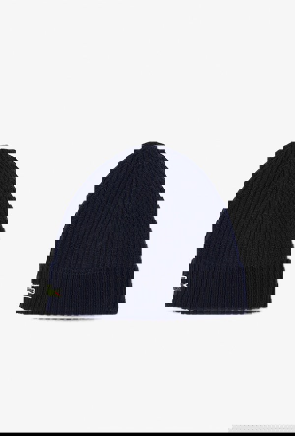 Lacoste Men's Rib Knit Brushed Wool Beanie
