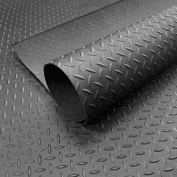 Nicoman Non-Slip Recycled Rubber Flooring Rolls - Diamond Pattern
