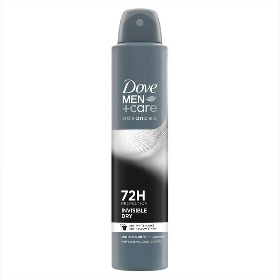 Dove Men+Care 3xDove Anti-Perspirant Men+Care Advanced Invisible Dry 72H Protection Deo, 200ml