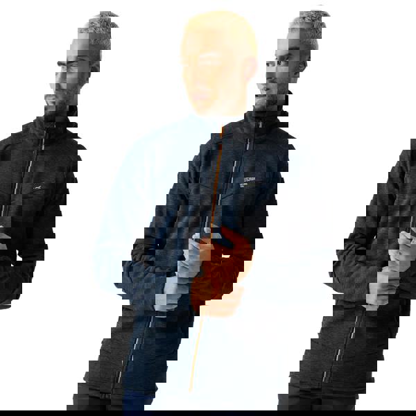 Regatta Mens Rivake Full Zip Fleece Jacket - Navy/Fox - 