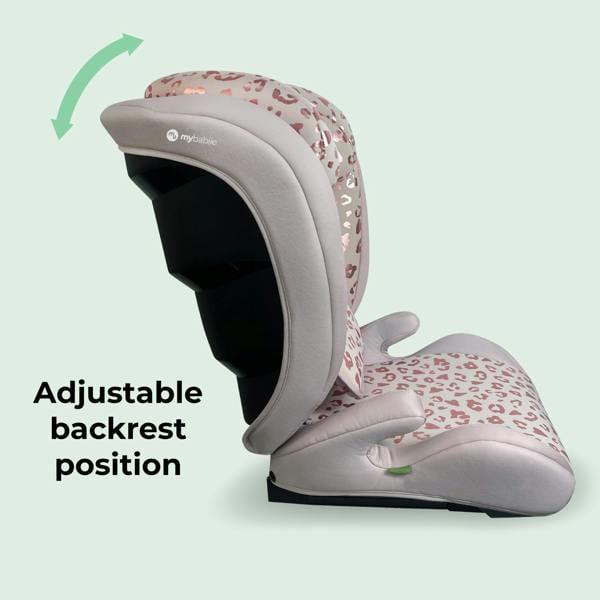 My Babiie MBCS23 High-Back Booster Lite R129 Car Seat - Blush Leopard