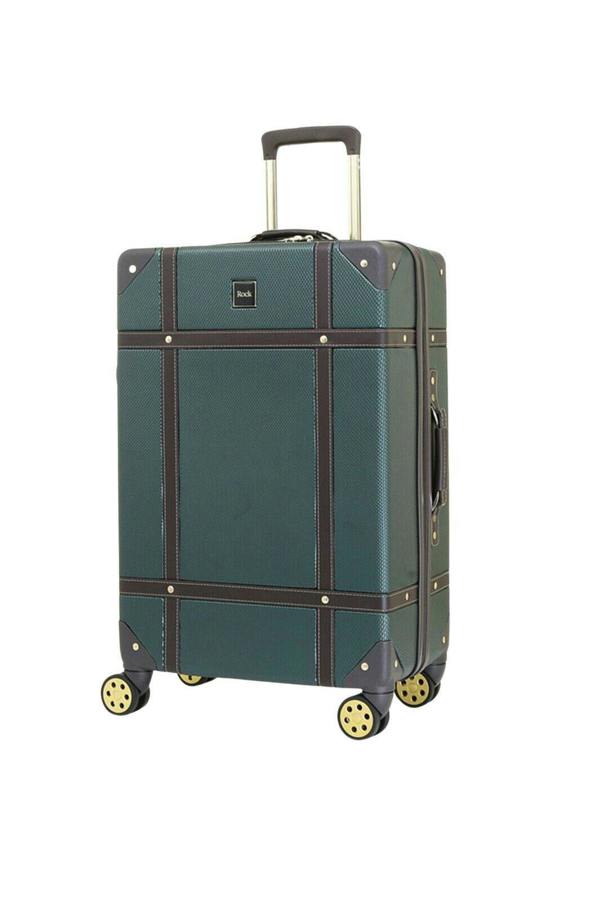 Rock Luggage Vintage Hard Shell Luggage Trunk Suitcase Set