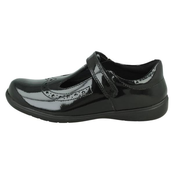 Start-rite Girls Start-Rite Diamond And Star Cut-Out T-Bar School Shoes Hope