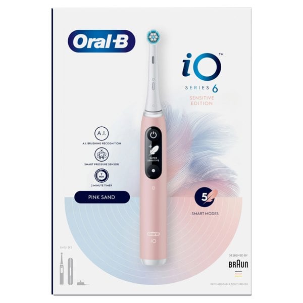 Oral-B iO 6 Electric Toothbrush Designed By Braun - Pink