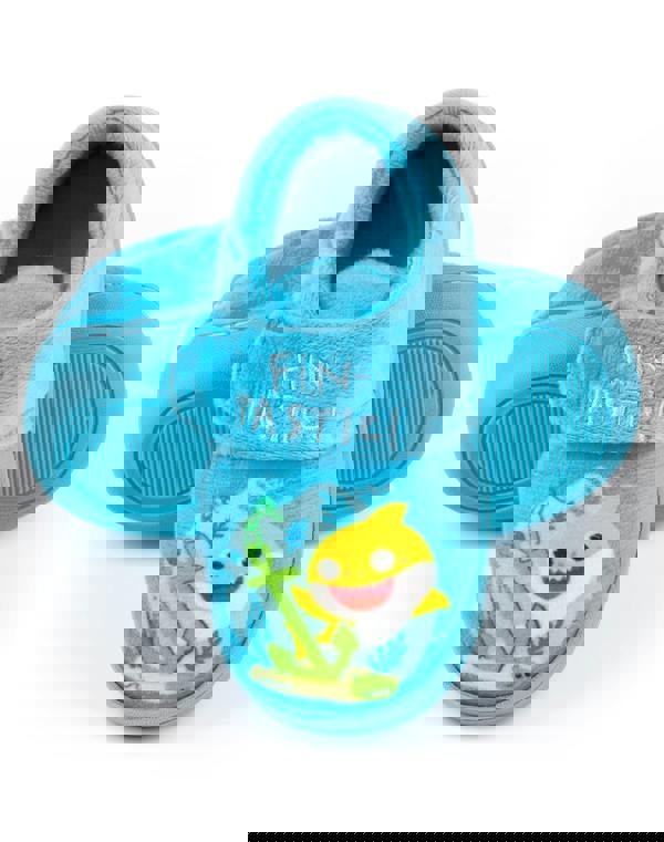 Baby Shark Boys Blue Fin-Tastic! Velcro Loafer Slippers