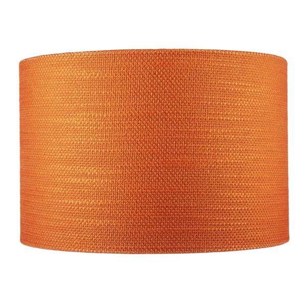 Desert Sun Orange Textured Linen Pendant Lighting Shade with Diffuser Image 8