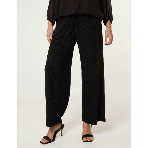 Blue Vanilla Draw Cord Lurex Trousers