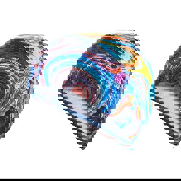 Colorful Fashy fabric swim cap for long hair with swirl pattern