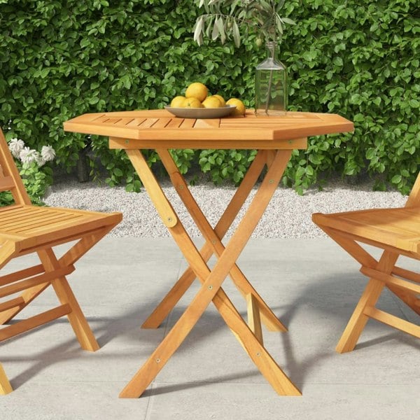 Berkfield Folding Garden Table 85x85x76 cm Solid Teak Wood