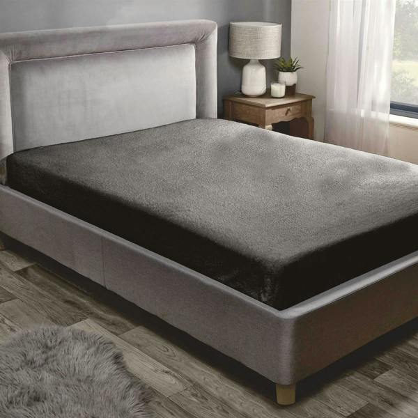 Fleece Soft Fitted Sheet - Charcoal - King